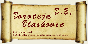 Doroteja Blašković vizit kartica